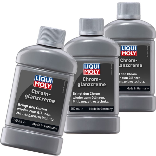 Set 3 Buc Liqui Moly Solutie Lustruit Elemente Crom 250ML 1529